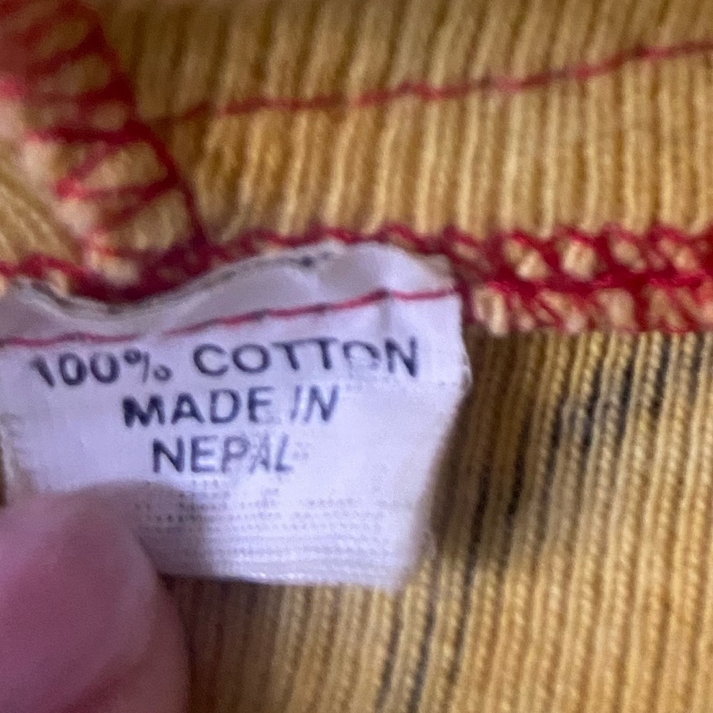 🛑SOLD Rising International Multicolored Stripe Peace Sign Zip Up Hoodie Size XL - Picture 6 of 6